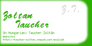 zoltan taucher business card